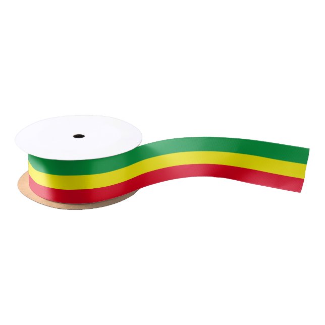 En Satin Ruban du drapeau éthiopien (Bobine)