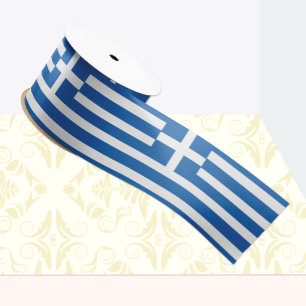 En Satin Ruban du drapeau grec, Grèce patriotique /sports