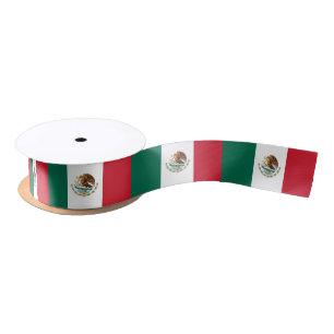 En Satin Ruban du drapeau mexicain