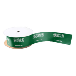 En Satin Ruban du drapeau saoudien