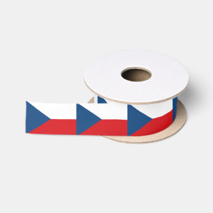 En Satin Ruban du drapeau tchèque, République tchèque patri