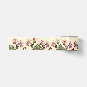 En Satin Ruban floral de jardin de fleurs de chèvrefeuille