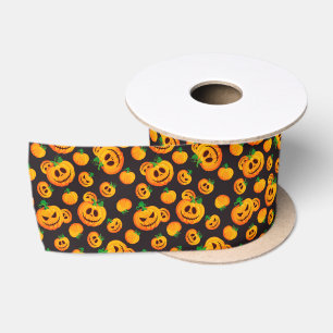 En Satin Ruban Halloween Jack-O-Lantern éffrayant