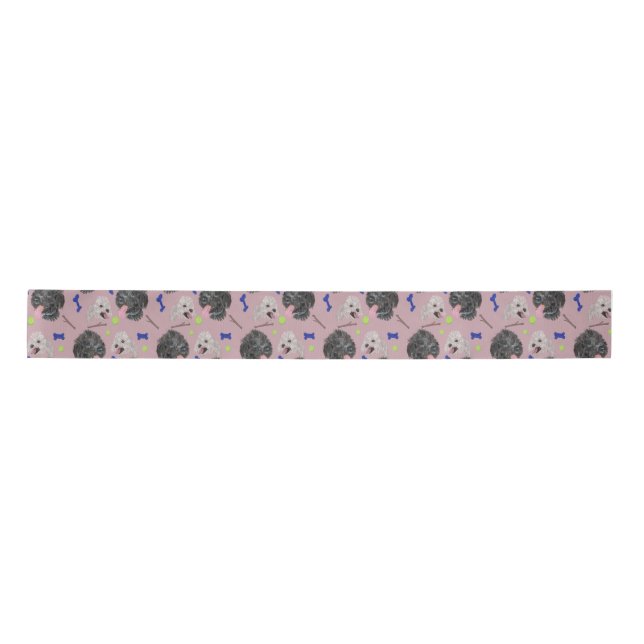 En Satin Ruban Happy Paws 3" (Devant)