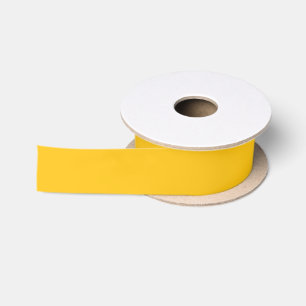 En Satin Ruban jaune vif uni