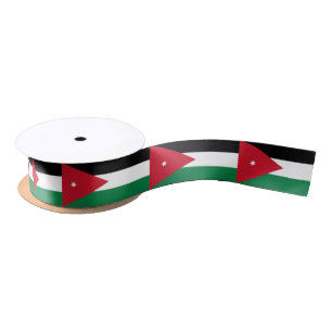 En Satin Ruban jordanien de drapeau