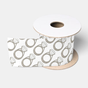 En Satin Ruban Mariage Fiançailles de ceinture de diamant