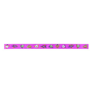 En Satin Ruban mignon et effrayant - violet