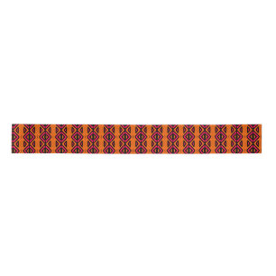 En Satin Ruban motif africain Thandiwe - rose et orange