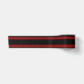 En Satin Ruban noir et rouge pour un chapeau