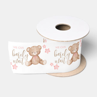 En Satin Ruban papier baby shower - Baby shower fille