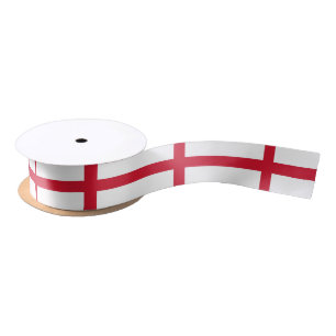 En Satin Ruban patriotique avec drapeau d'Angleterre
