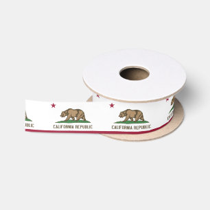 En Satin Ruban patriotique avec Drapeau de Californie, État