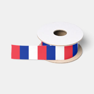 En Satin Ruban patriotique avec Drapeau de France