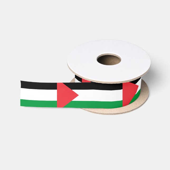 En Satin Ruban patriotique avec drapeau de la Palestine (Bobine)