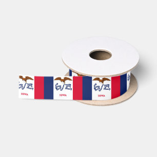 En Satin Ruban patriotique avec Drapeau de l'Iowa, États-Un