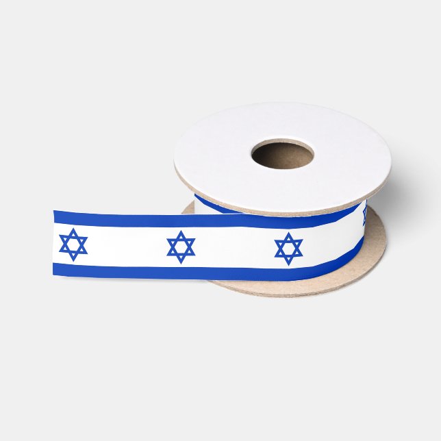 En Satin Ruban patriotique avec drapeau d'Israël (Bobine)