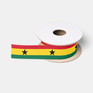 En Satin Ruban patriotique avec drapeau du Ghana