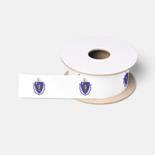 En Satin Ruban patriotique avec drapeau du Massachusetts, U