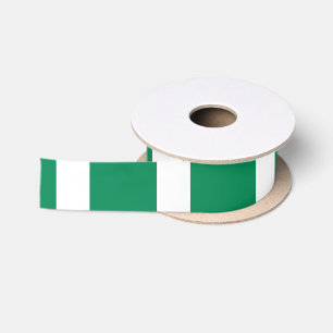 En Satin Ruban patriotique avec drapeau du Nigeria