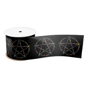 En Satin ruban pentagramme wicca