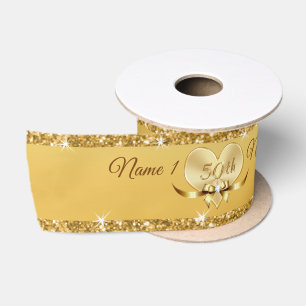 En Satin Ruban personnalisé du 50e anniversaire ou toute a