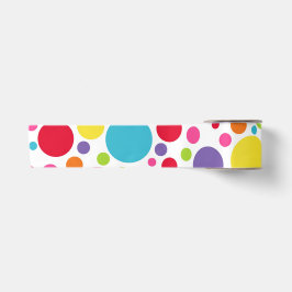 En Satin Ruban Polka multicolore