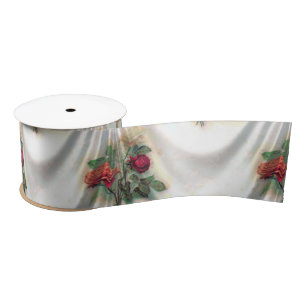 En Satin Ruban rose satiné