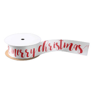 En Satin Ruban rouge et blanc de Joyeux Noël