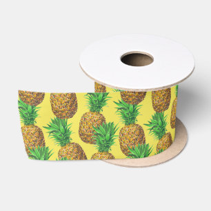 En Satin Ruban satiné aux ananas