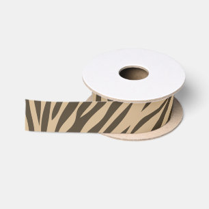 En Satin Ruban satiné Brown Zebra