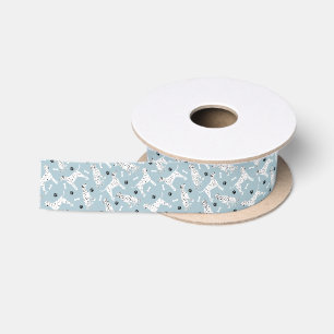 En Satin Ruban satiné dalmate avec pattes et os