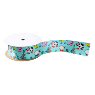 En Satin Ruban satiné de ruban d'animaux de ferme