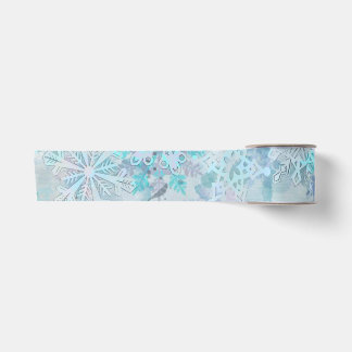En Satin Ruban satiné Snowflakes