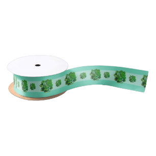 En Satin Ruban Succulent Rosette