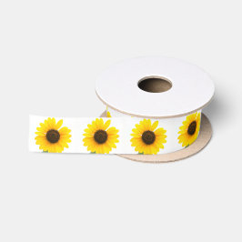 En Satin Ruban Sunny Sunflower