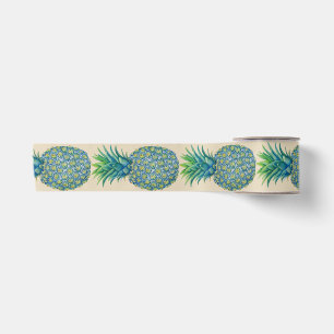 En Satin Ruban tropical bleu hawaïen d'ananas