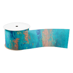 En Satin Ruban Turquoise et Gold