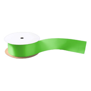 En Satin Ruban Vert Citron