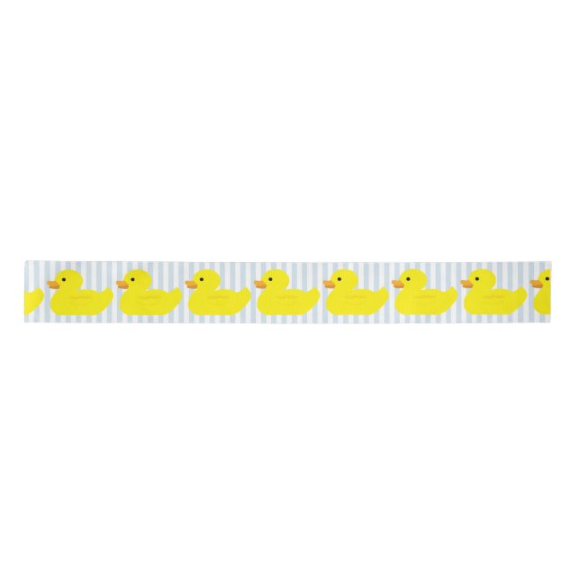 En Satin Rubber Ducky Blue Stripe ruban (Devant)