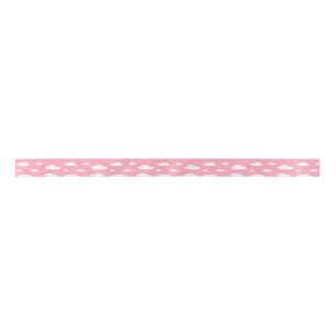 En Satin Sensibilisation à la CDH Ruban Nuages rose
