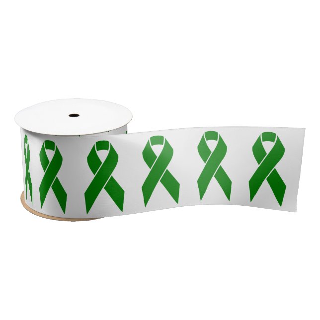 En Satin Sensibilisation à la santé mentale Ruban vert (Bobine)