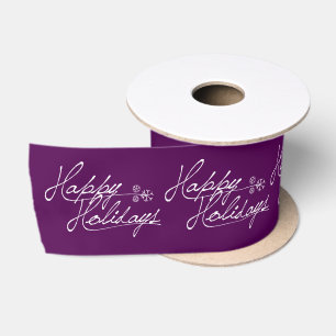 En Satin Snowflake Joyeux Joyeux Jours Couleur Noël Ruban