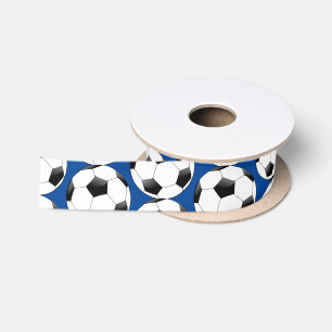 En Satin Thème de football Gift Ruban bleu