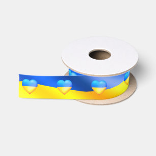 En Satin Ukraine - Coeurs du ruban - Liberté