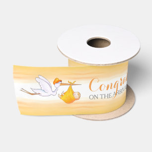 En Satin Vapeur avec le nouveau ruban jaune pour bébé