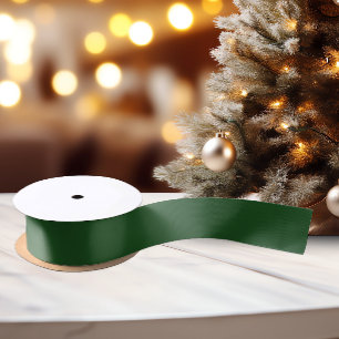 En Satin Vert de Noël profond et élégant - Ruban satiné