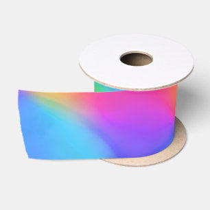 En Satin Vivid ruban holographique satiné