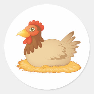 En Se Posant Sur Des Stickers Oeufs