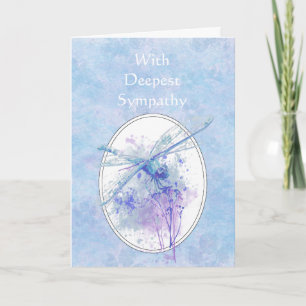 En Sympathie profonde Belle Carte Bleue Dragonfly